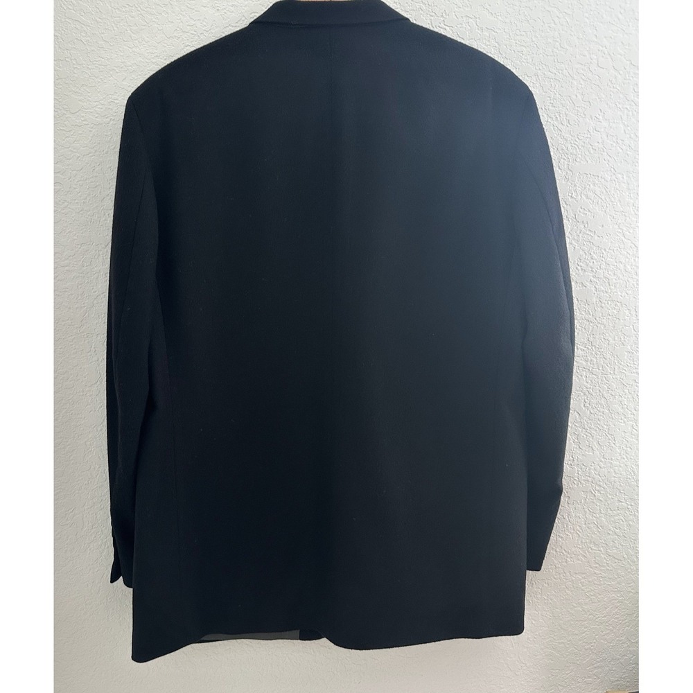 Oscar de la Renta Men's Blazer Jacket 44 R Black Wool Cashmere Nylon‎ Old Money - Picture 5 of 10
